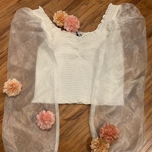 White Princess Mesh Sleeves